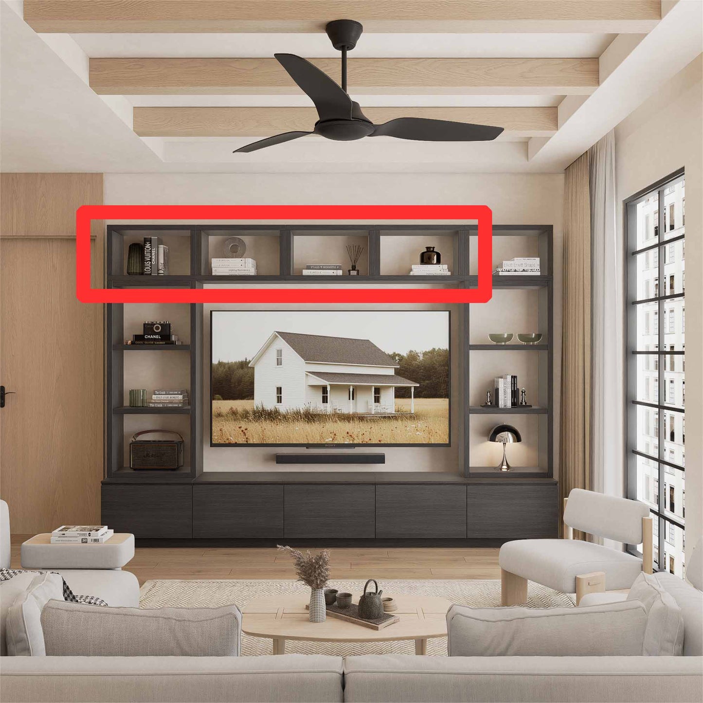 Devonshire Top BookShelf 4-Pak