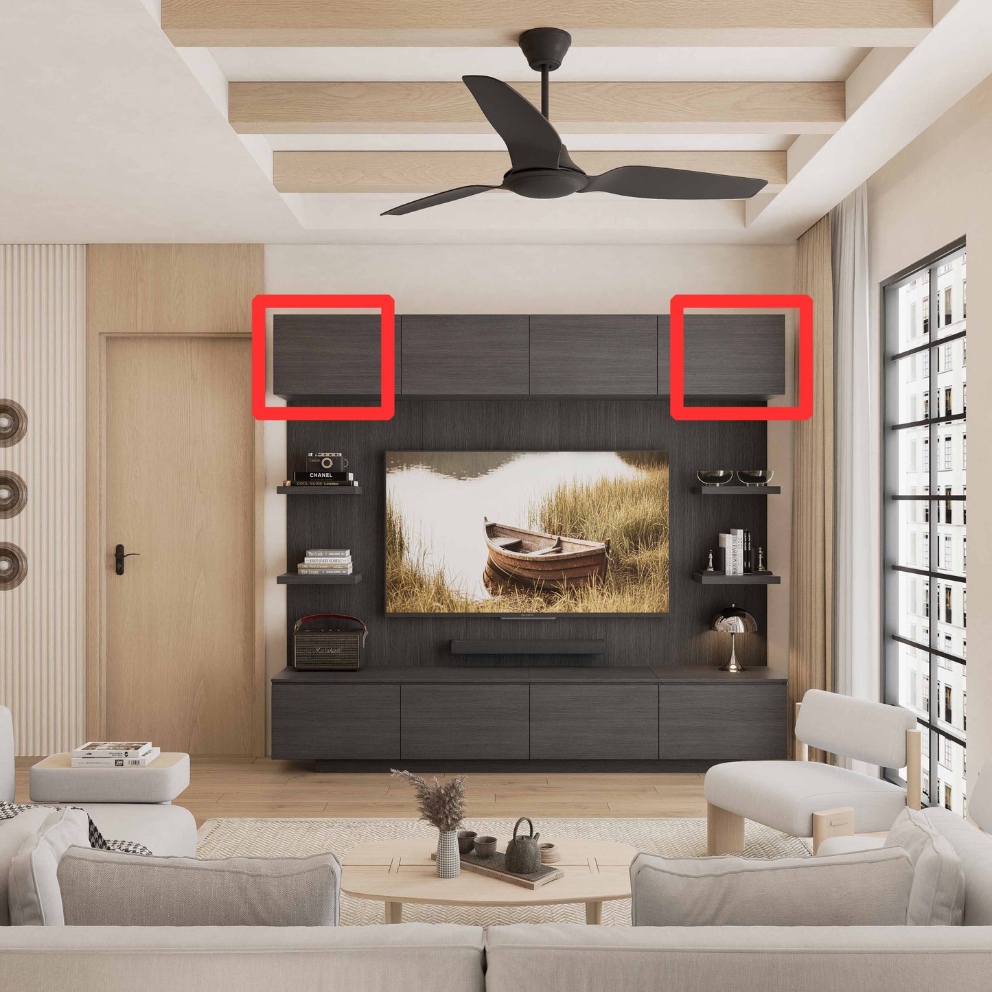 Devonshire Upper L and R Cabinets